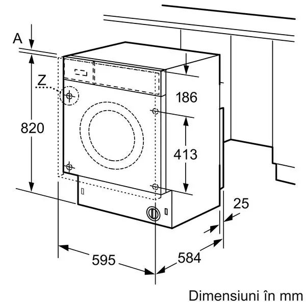 Mașina de spălat cu uscator Bosch WKD28543EU serie 6, 7/4 kg Alb 6390