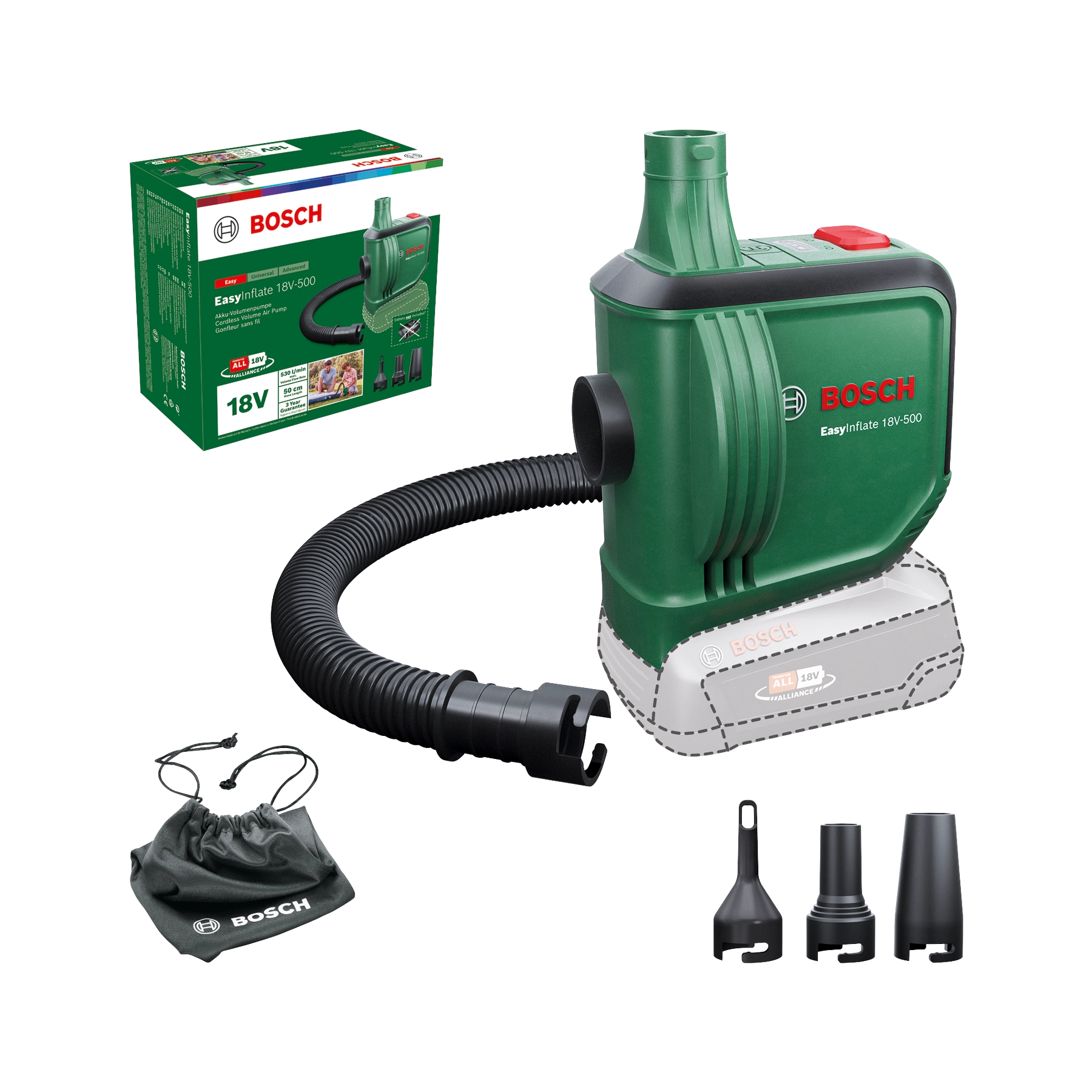 0603947200 Pompă de aer EasyInflate 18V-500